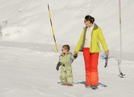 6 janvier 2013 - Louis en ski, Thibault observe