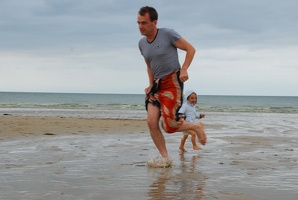 Le 8 août 2009 -  Chez Annick et Gérard à la plage de Cabourg